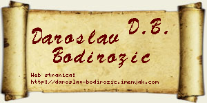 Daroslav Bodirožić vizit kartica